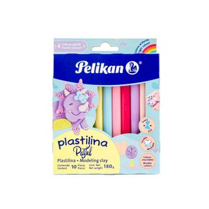 Plastilina Con 10 Barras Colores Pastel Pelikan 6700004