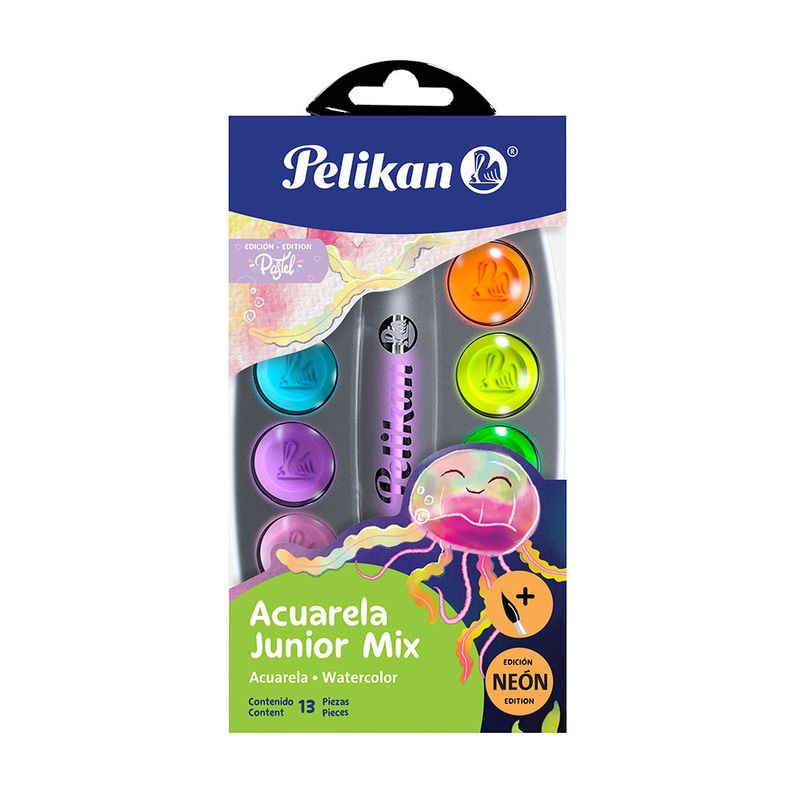 ACUARELA-JUNIOR-MIX-ESTUCHE-C-12---PINCEL-PELIKAN