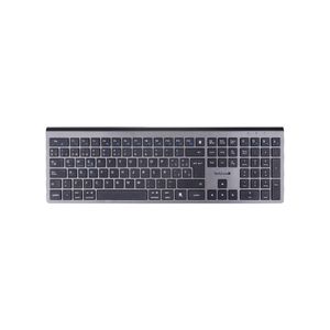 Teclado Hefestos Recargable Con Conexión Bluetooth Techzone Tzactcb01 Color Plata, Qwerty. Compatibilidad: Windows, Tzactcb01