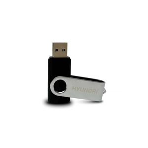 Memoria Usb  Hyundai Capacidad De 32Gb  U2Bkp/32G/New - Cuerpo Plastico/Metal. Negro/Plata U2Bkp/32G/New