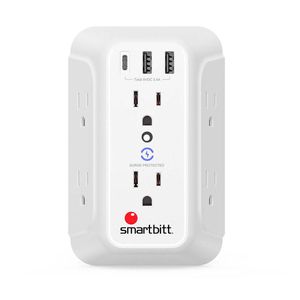 Supresor De Picos Para Pared Smartbitt 1480 Joules  Sbss-Bw6-3U