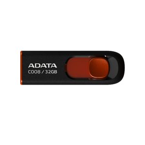 Memoria Usb Adata C008, Negro, 32 Gb, Usb 2.0 Ac008-32G-Rkd
