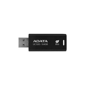 Memoria Usb De 64Gb Ur320 3.2 Gen 1 (Retro Compatible 3.0 Y 2.0), Diseño Material Reciclado Sin Tapa. Color Negro.  Uc320-64G-Rbk/Bk