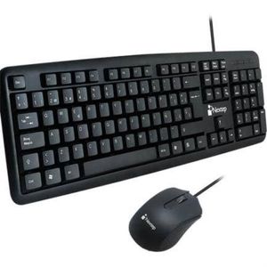Kit De Teclado Y Mouse Nextep Ne-416  Negro 800 Dpi 3 Botones/104 Teclas Interfaz Usb Ne-416