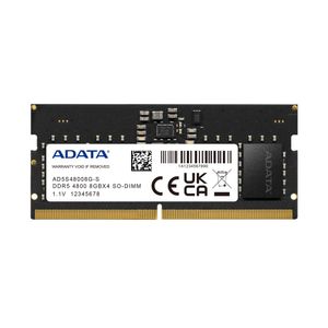Memoria Ram Adata Ad5S48008G-S, 8 Gb, Ddr5, 4800Mhz, So-Dimm Ad5S48008G-S