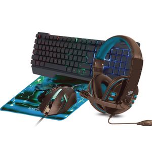 Kit Gaming 4 En 1 Necnon Ngc-Pegasus, 104 Teclas, Azul, 1000 Dpi Nbcgpg0341
