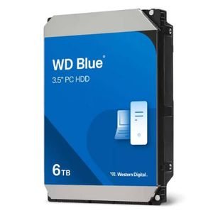 Disco Duro Western Digital Blue Wd60Ezax 6Tb, Sata, 5400 Rpm, 3.5 Pulgadas, Caché 256Mb, Velocidad De Transferencia Wd60Ezax