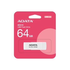 Memoria Usb De 64Gb Ur310 3.2 Gen 1 (Retro Compatible 3.0 Y 2.0), Diseño Material Reciclado Sin Tapa. Blanco. Uc310 Uc310-64G-Rwh