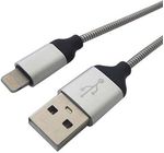 Cable USB BROBOTIX Lightning, Acero, Carga Rápida 161219