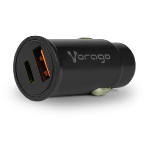 Cargador Para Auto Vorago Au-305-Bk Tipo C Pd 20W Y Usb A Quick Charge 3.0 Negro Au-305-Bk