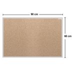 TABLERO CORCHO WHITE STAR 60X90 MARCO ALUMINIO