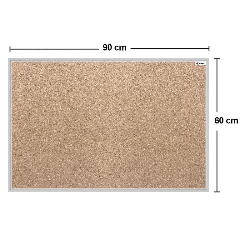 TABLERO CORCHO WHITE STAR 60X90 MARCO ALUMINIO