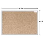 TABLERO CORCHO WHITE STAR 40X60 MARCO ALUMINIO