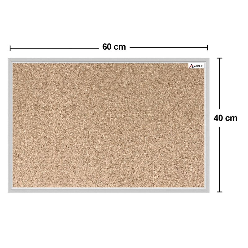 TABLERO CORCHO WHITE STAR 40X60 MARCO ALUMINIO