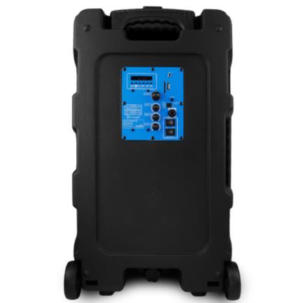Bafle Vorago KSP-502 15" Bluetooth TWS Recargable Micrófono Alámbrico Color Negro