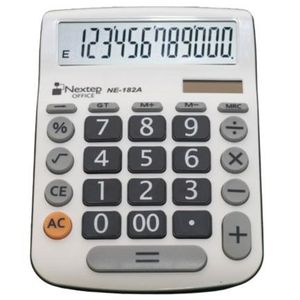 Calculadora Nextep 12 Dígitos Escritorio Teclas Grandes Solar/Batería Nxpcacab014