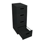 ARCHIVERO METAL 4 GAVETAS NEGRO
