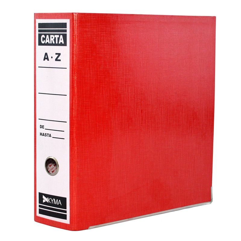 ARCHIVADOR CARTA ROJO PLASTIFICADO KYMA