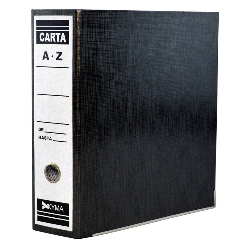 ARCHIVADOR CARTA NEGRO PLASTIFICADO KYMA