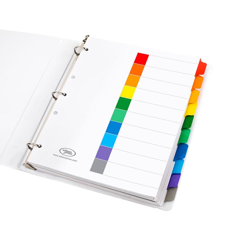 SEPARADOR 10DIV CARTA COLORES SURTIDOS WJ