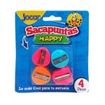 SACAPUNTAS PLASTICO HAPPY BLT C/4