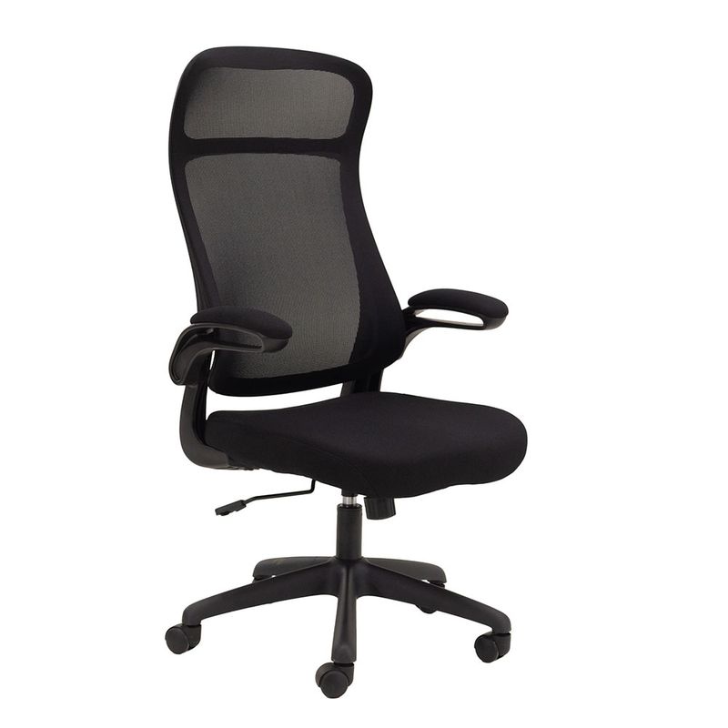 SILLON EJECUTIVO RESP ALTO EN MALLA CON BRAZOS ABATIBLES