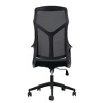 SILLON EJECUTIVO RESP ALTO EN MALLA Y ASIENTO TELA NEGRA