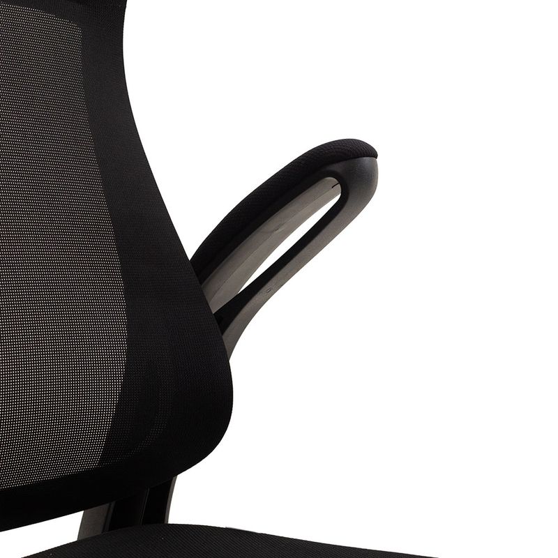 SILLON EJECUTIVO RESP ALTO EN MALLA CON BRAZOS ABATIBLES
