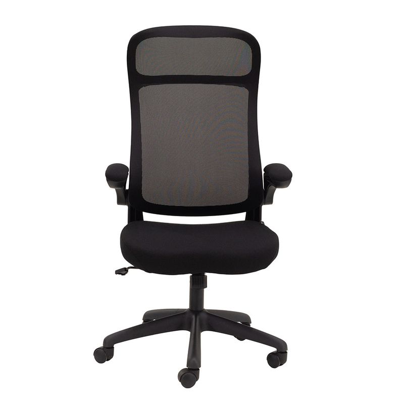 SILLON EJECUTIVO RESP ALTO EN MALLA CON BRAZOS ABATIBLES