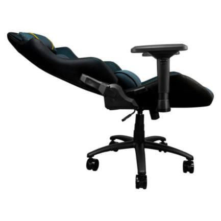 Silla Game Factor CGC650 Tapizado Automotriz Reclinable Descansa Brazos 4D Altura Ajustable Frenos Color Negro-Amarillo
