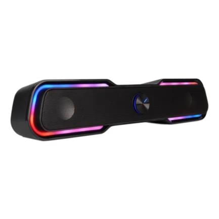 Bocina Vorago Start The Game BSP-350 Bluetooth/35MM USB Iluminación RGB Color Negro