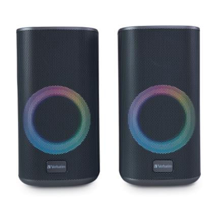 Bocinas VERBATIM RGB de Escritorio C/Bluetooth - Negro