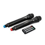 Bocina Bafle Vorago Karaoke KSP-500 15" Bluetooth TWS 2 Micrófonos Color Negro