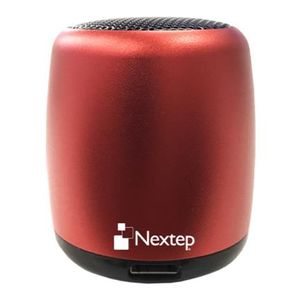 Mini Bocina Nextep Bluetooth Manos Libres Con Botón Para Selfies Color Rojo Nxebocab004