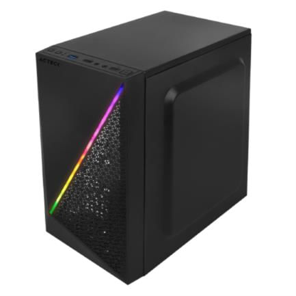 Gabinete Acteck Kioto GC460 Mini Torre con Fuente 500W Micro ATX/Mini ITX Acrílico RGB USB 30 Color Negro