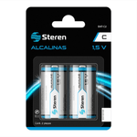 Pilas Steren Alcalinas Tipo C 15V C/2 Pzas