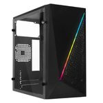 Gabinete Acteck Kioto GC460 Mini Torre con Fuente 500W Micro ATX/Mini ITX Acrílico RGB USB 30 Color Negro