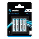 Pilas Steren Alcalinas Tipo AAA 15V C/4 Pzas