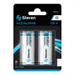 Pilas Steren Alcalinas Tipo D 15V C/2 Pzas