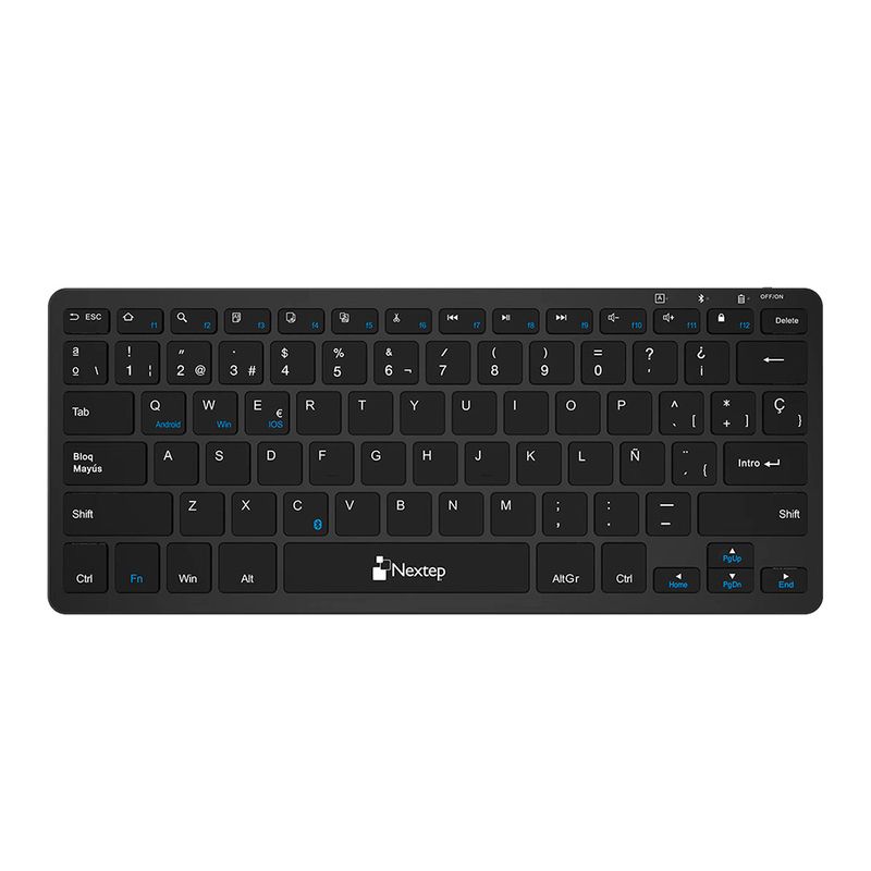 TECLADO NEXTEP INALAMBRICO COMPACTO RECARGABLE BLUETOOTH