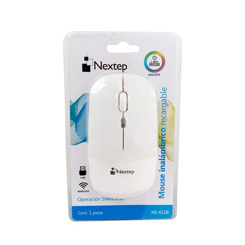 MOUSE INALAMBRICO RECARGABLE BLANCO
