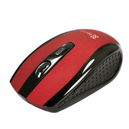 64885 - Mouse inalambrico Klip Xtreme ergonomico Klever KMW-340RD 6 botones Conexion USB 2 4 GHz 1000/1200/1600 DPI Color Rojo