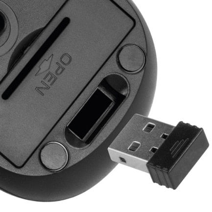 64886 - Mouse inalambrico Klip Xtreme ergonomico Klever KMW-340RD 6 botones Conexion USB 2 4 GHz 1000/1200/1600 DPI Color Rojo