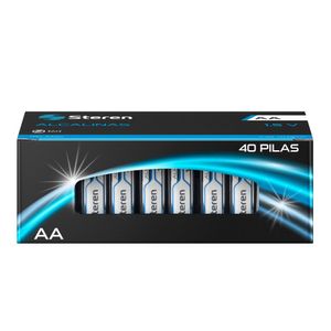 40 Pilas Steren Alcalinas Tipo Aa 1.5V Sqcpilab020
