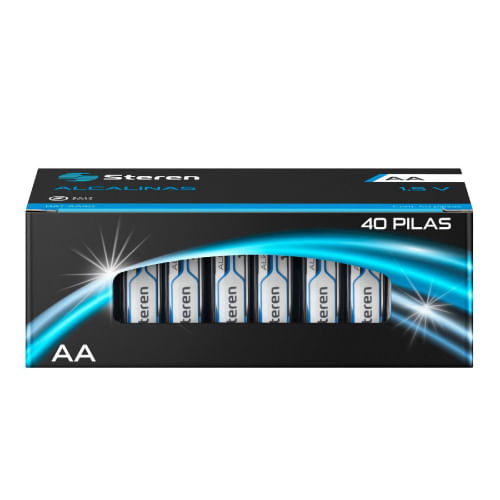 40 PILAS STEREN ALCALINAS TIPO AA 15V