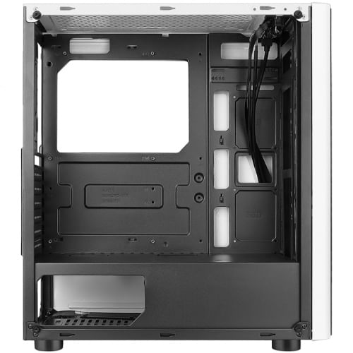 66395 - Gabinete Gamer Mid Tower Xzeal XZ110-1 ATX Panel Izq  Vidrio  Aluminio 1xUSB3 0  1xUSB2 0  1x3 5mm  3 Fan RGB Blanco