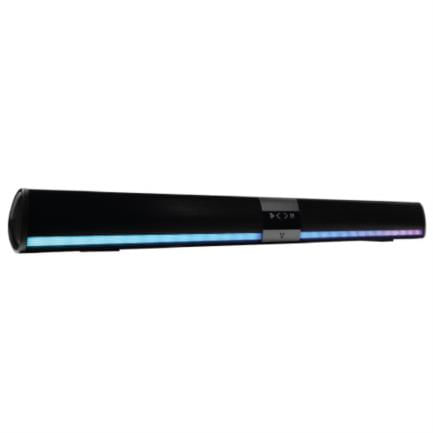 BARRA DE SONIDO PORTATIL VORAGO BSP-450 BT/TF/AUX 35MM/USB/COAXIAL RGB TIPOC 2x5W RMS CONTROL REMOTO