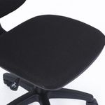 Silla Basica Nextep de Altura Ajustable Tela Negro Base Giratoria