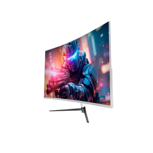 Monitor Gamer Balam Rush 27" Curvo Ultra Earth II MGX27C  FHD 1920x1080 VA 165Hz 1ms HDMI/DP/USB-C 15W/35mm Blanco
