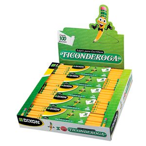 Lapiz Dixon Ticonderoga 2.5 Hexagonal Madera Caja C/10 Estuches C/10 Lapices C/U Dxplaeab007
